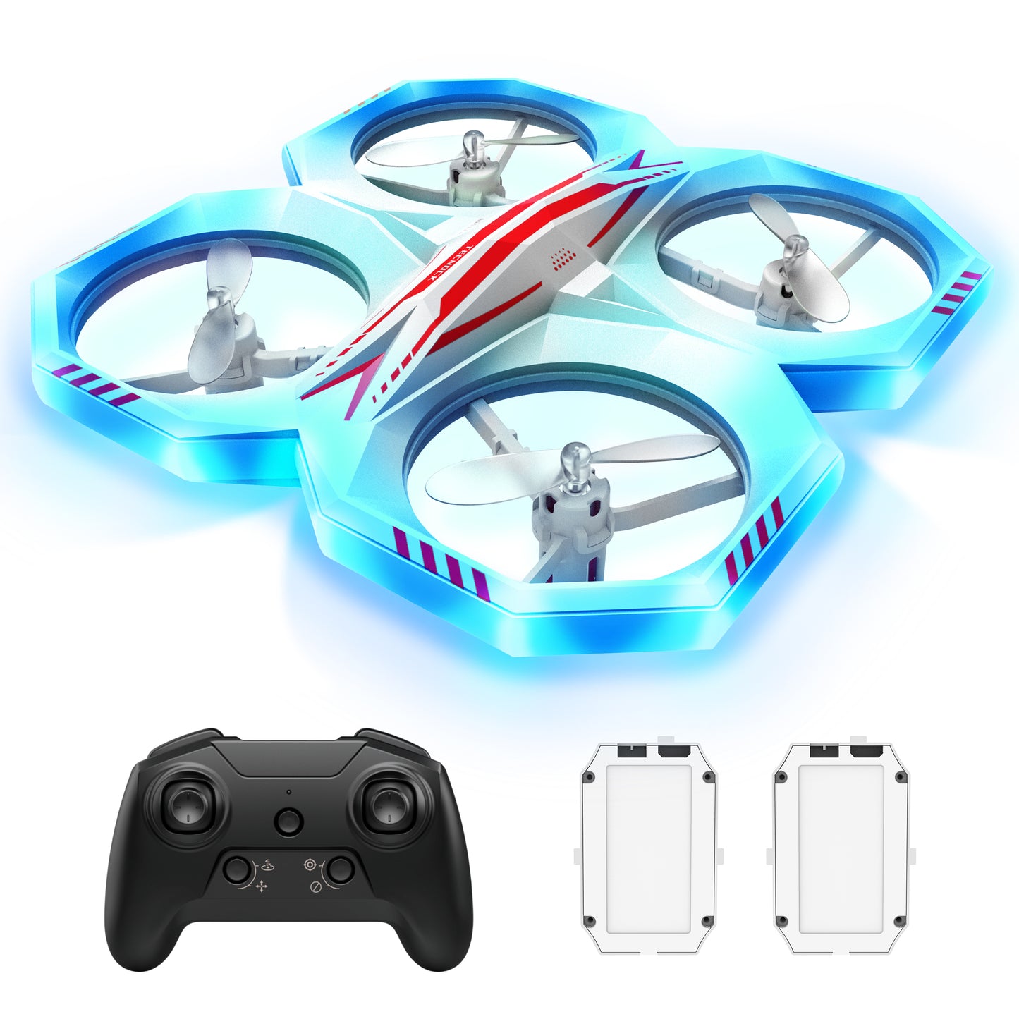 Tecnock RC Drone,2 Batteries and Remote Control,Easy to fly Kids Gifts Toys for Boys and Girls