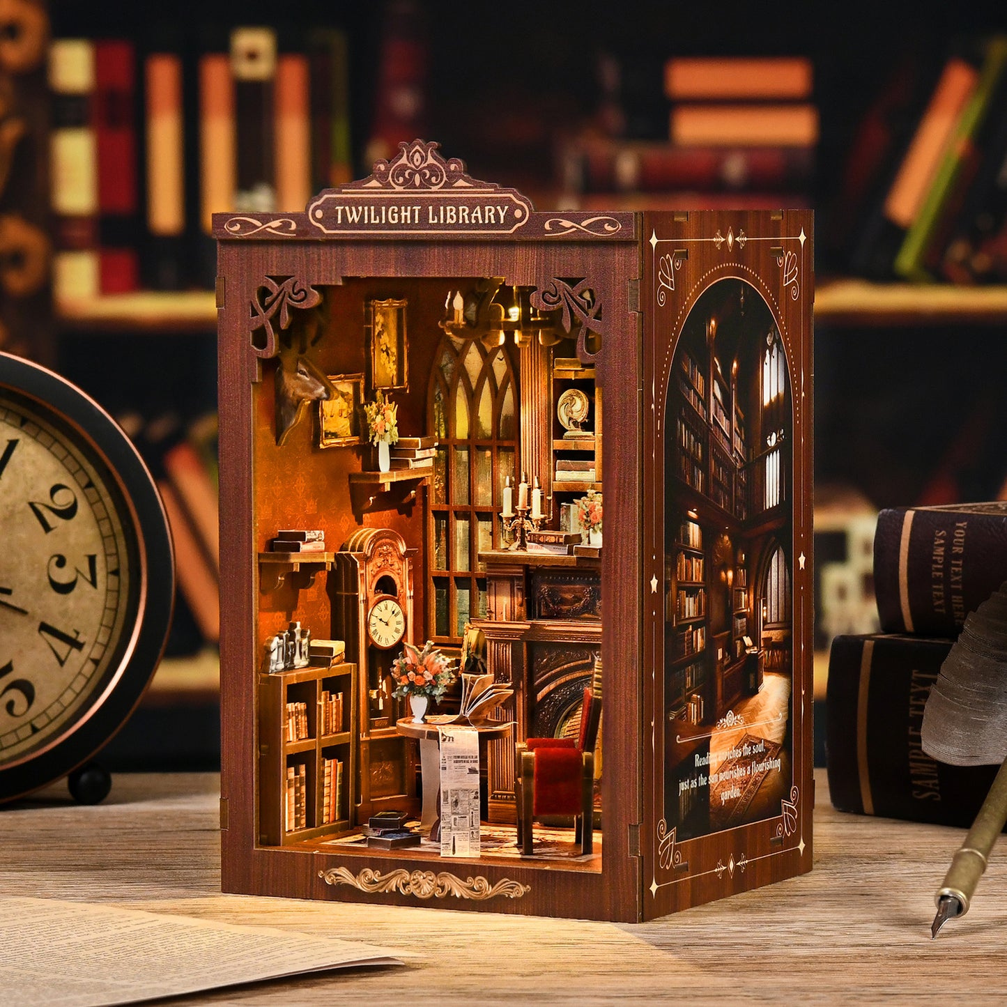 Tecnock DIY Book Nook Kit, Dolls' houses, DIY Miniature House