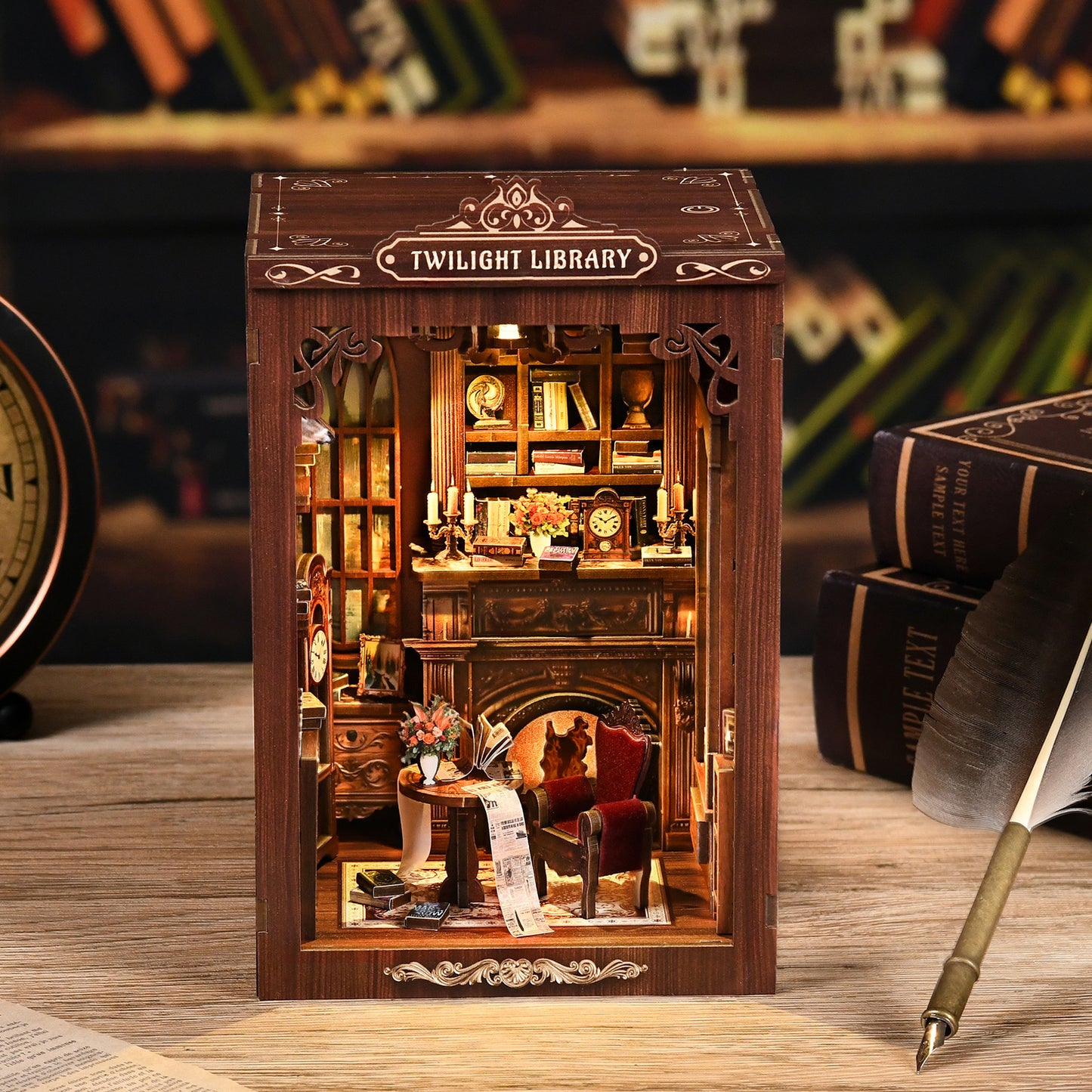 Tecnock DIY Book Nook Kit, Dolls' houses, DIY Miniature House