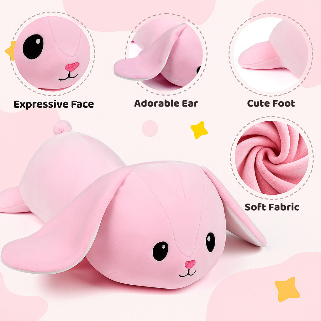 Puffpals Weighted Plush, Cute Highland Cow Weighted Stuffed Animal with Beads, Soft Sensory Plush Pillow Toy for Kids & Adults