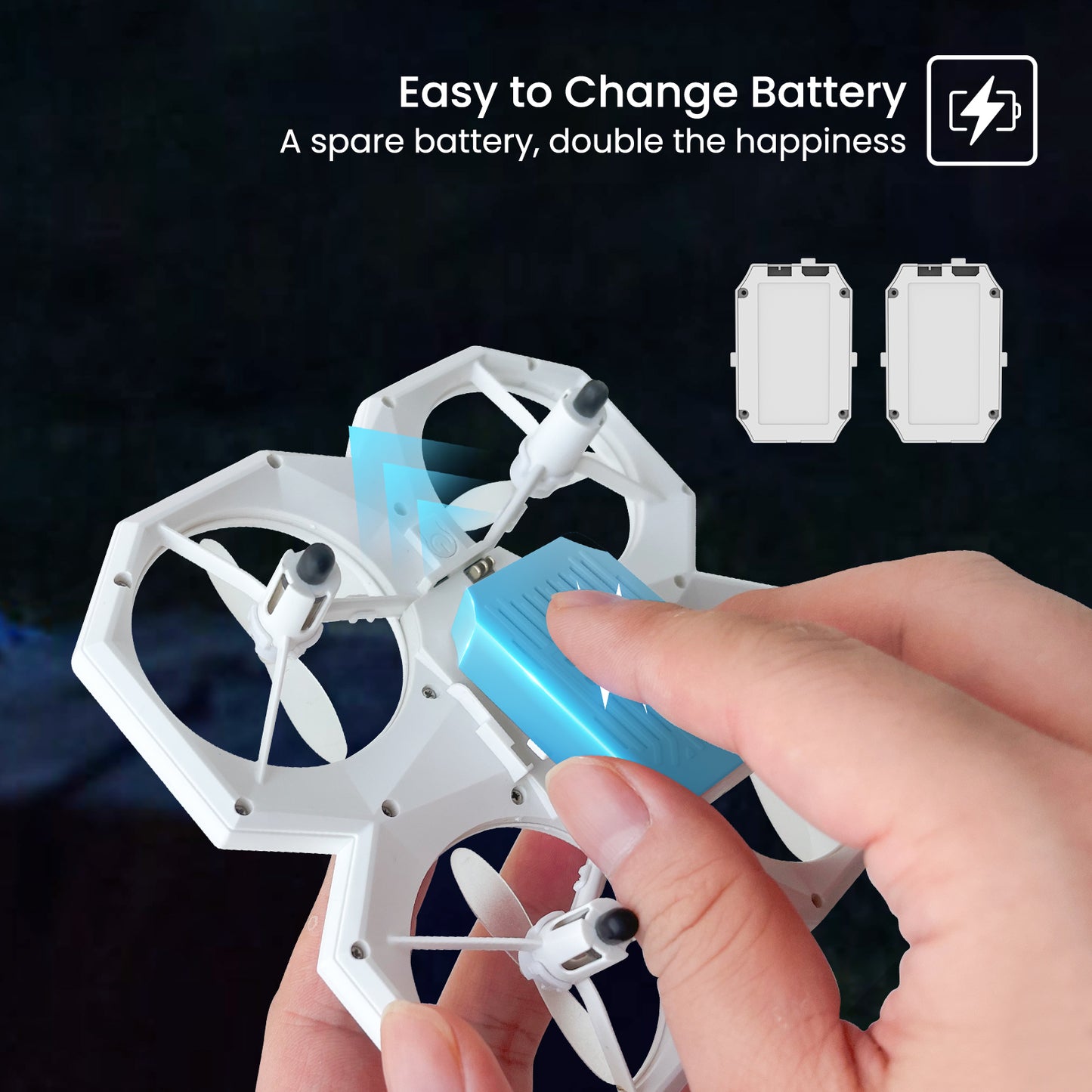 Tecnock RC Drone,2 Batteries and Remote Control,Easy to fly Kids Gifts Toys for Boys and Girls