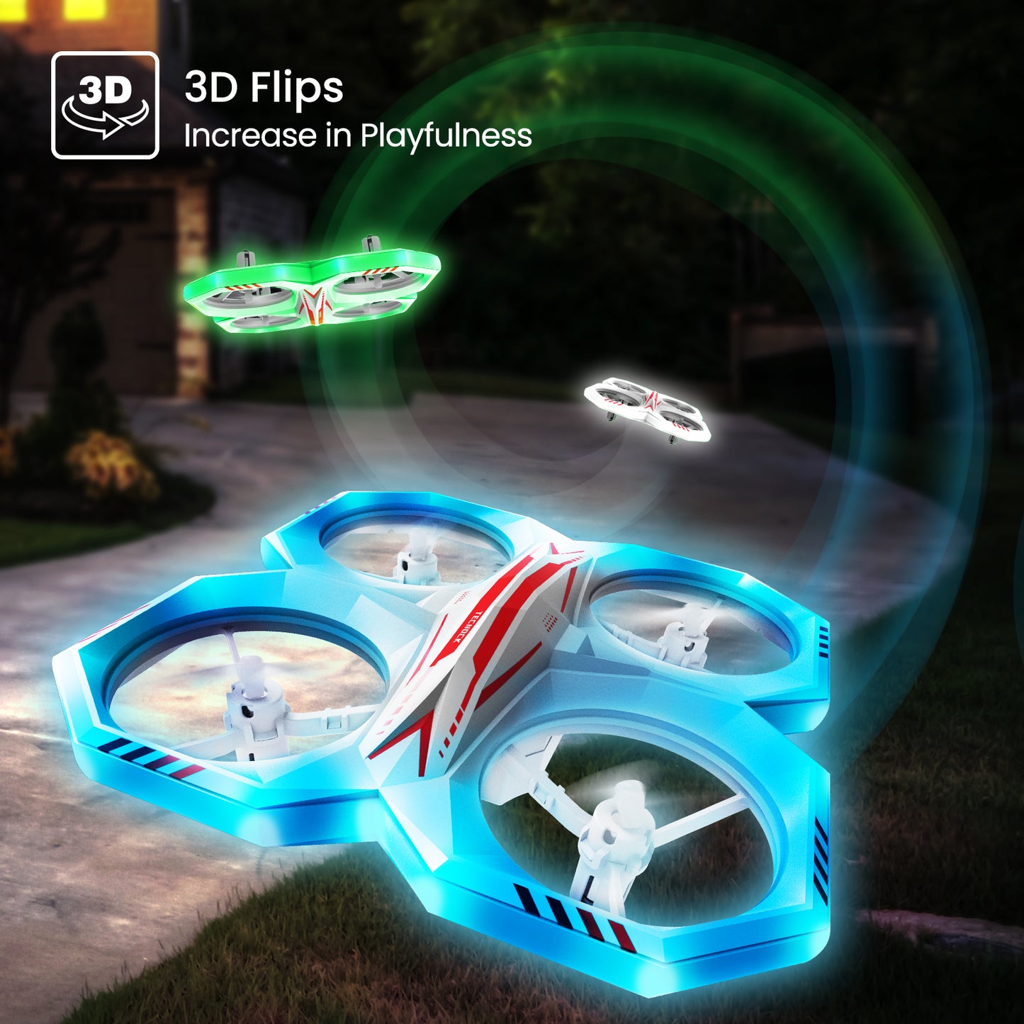 Tecnock RC Drone,2 Batteries and Remote Control,Easy to fly Kids Gifts Toys for Boys and Girls