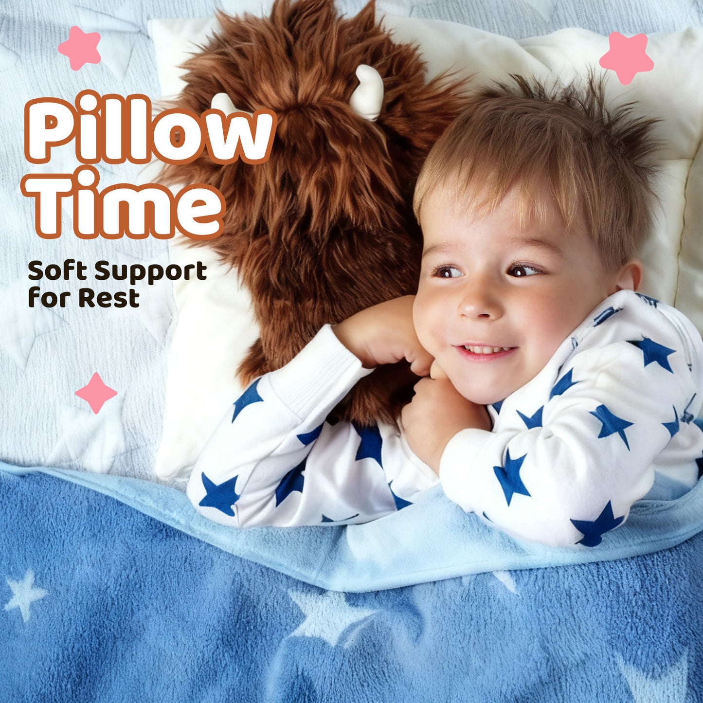 Puffpals Weighted Plush, Cute Pink Bunny Weighted Stuffed Animal with Beads, Soft Sensory Plush Pillow Toy for Kids & Adults