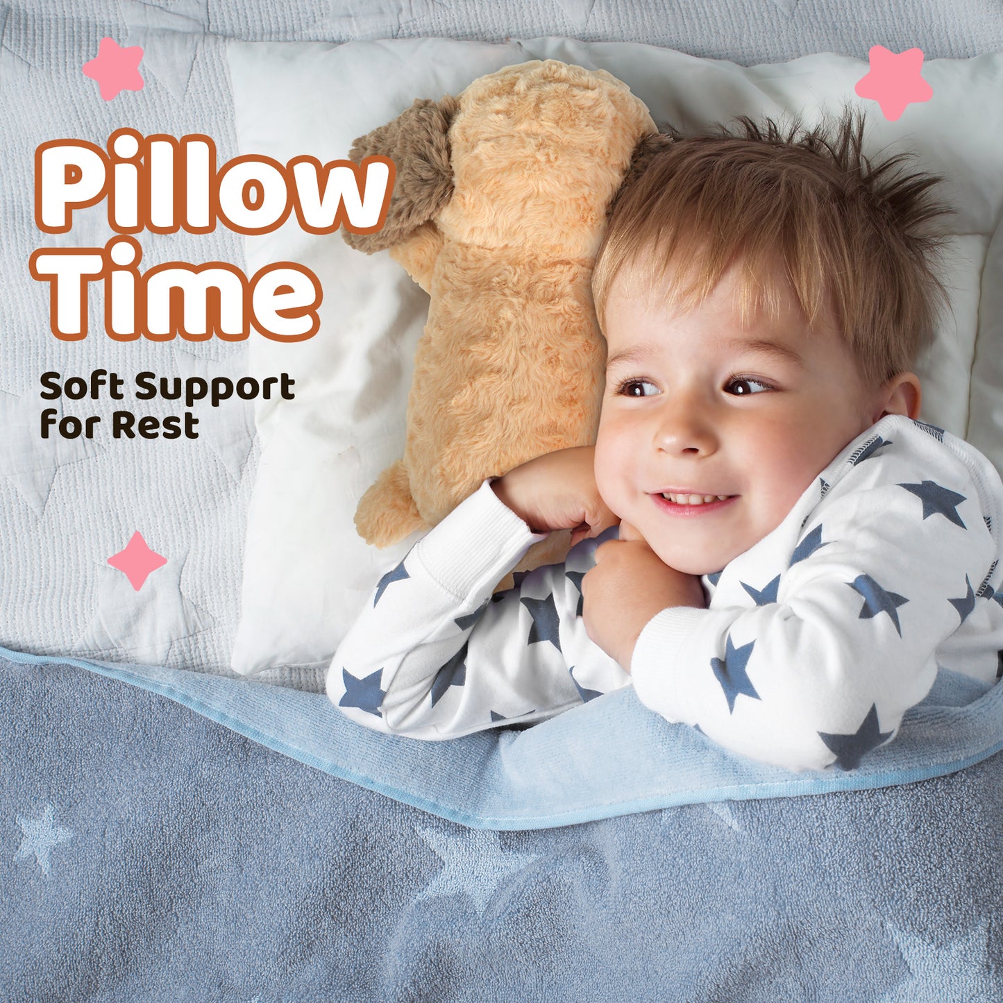 Puffpals Weighted Labrador Plush, 1.6lbs Weighted Stuffed Dog with Beads, Cute Labrador Stuffed Animal, Soft Sensory Dog Plush Birthdays for Kids Adults (13in, 1.6lbs)